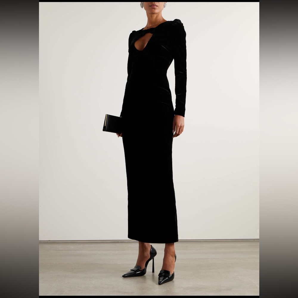 🖤 Alessandra Rich Black Bow-Detail Dress - Picture 2 of 7